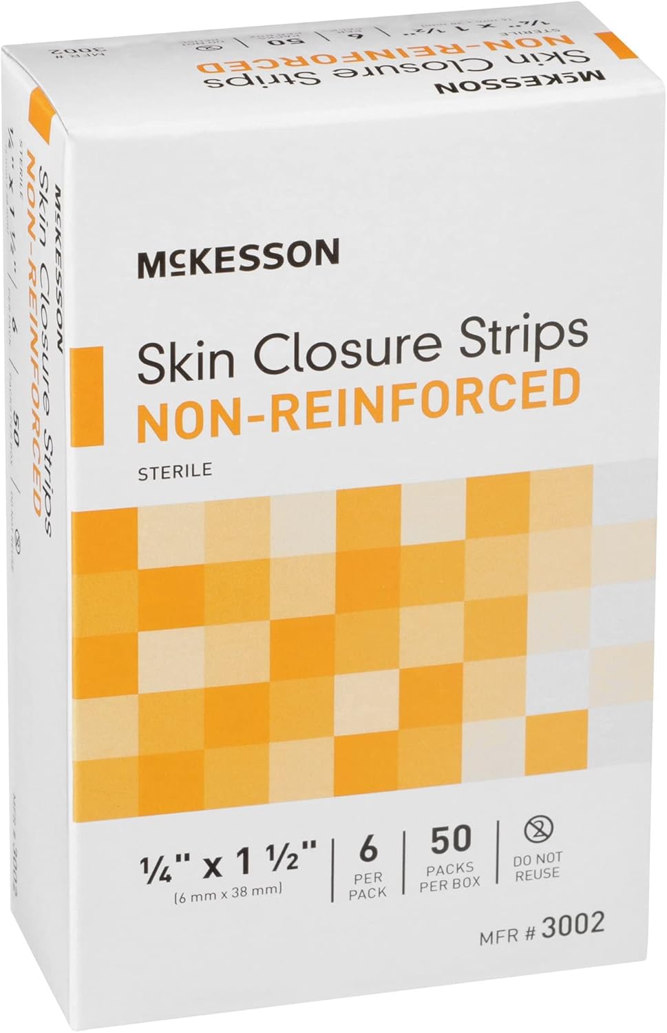 Skin Closure Adhesive Strips, 1/4 in x 1 1/2 in, 300 Count Pack of 2 E7120