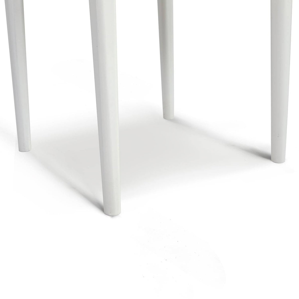 Square Italian Carrara White Marble Side Table with Legs - Tan G8240