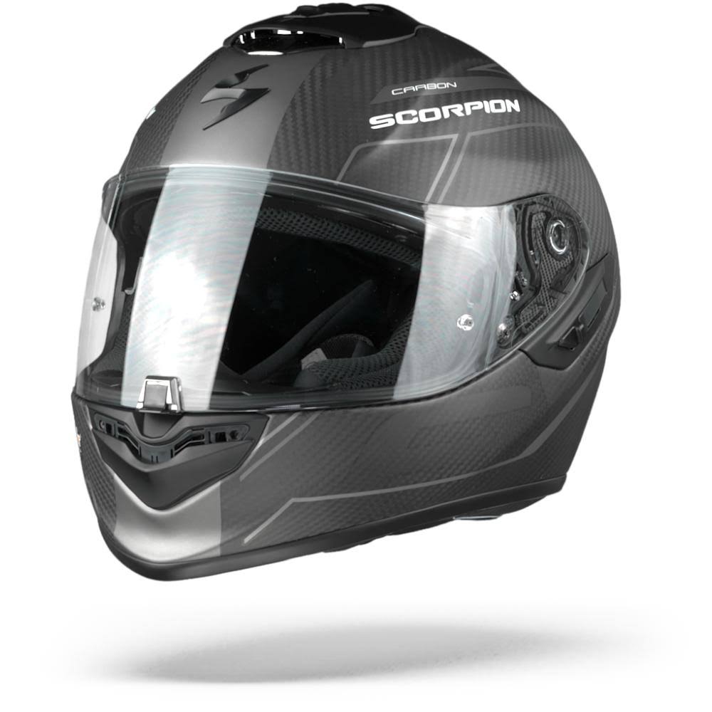 Carbon Beaux Matt Black Silver Helmet P68913