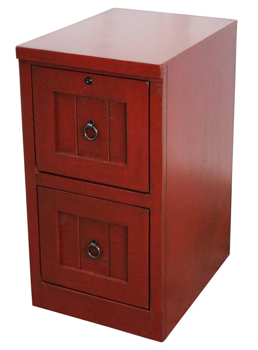 Rustic 2 Drawer File Cabinet Light Blue G4873