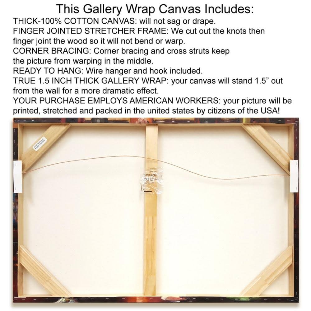 Golden Flourish II Giclee Print on Gallery Wrap Canvas C1210
