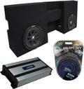 Compatible with 2005-UP Toyota Tacoma Double Cab Truck Dual 10 Sub Box Enclosure & Amp O241