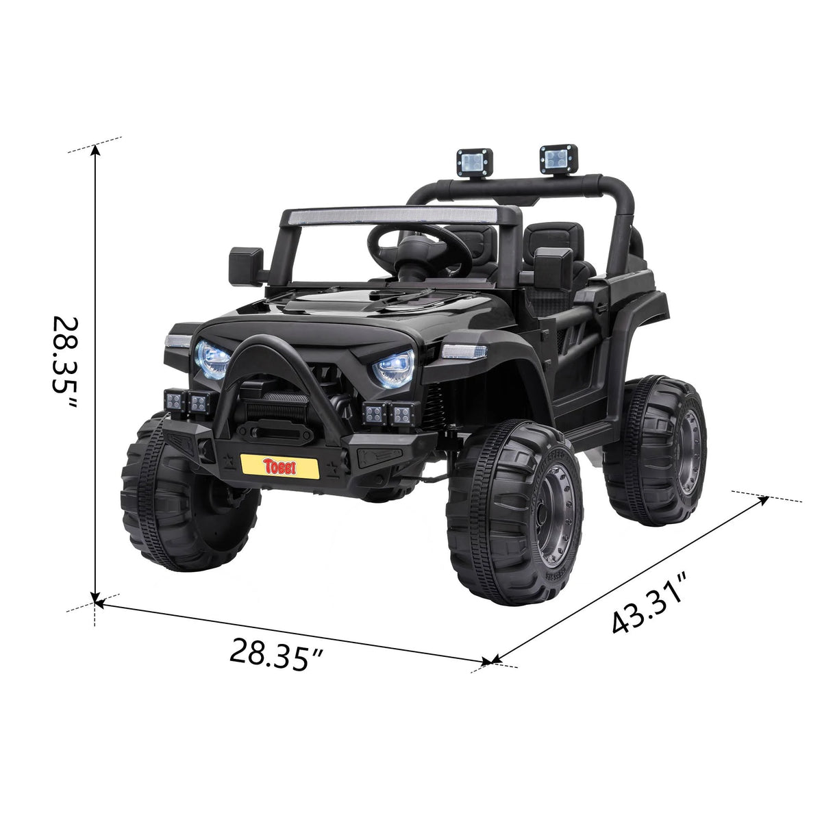 12V Battery Powered Ride on Truck Car Black X6570