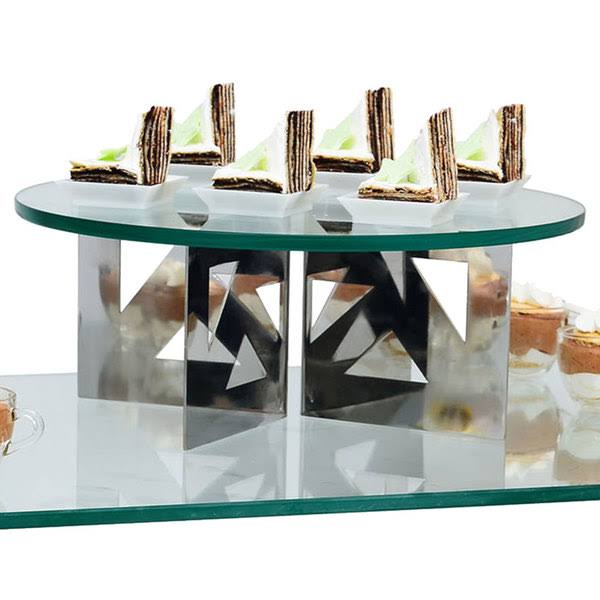 20x22 Round Tempered Glass Display Shelf Z59747