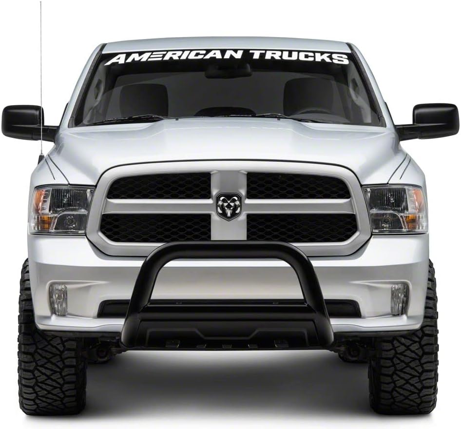 Black 3.50-Inch Oval Bull Bar with Skid Plate P79206