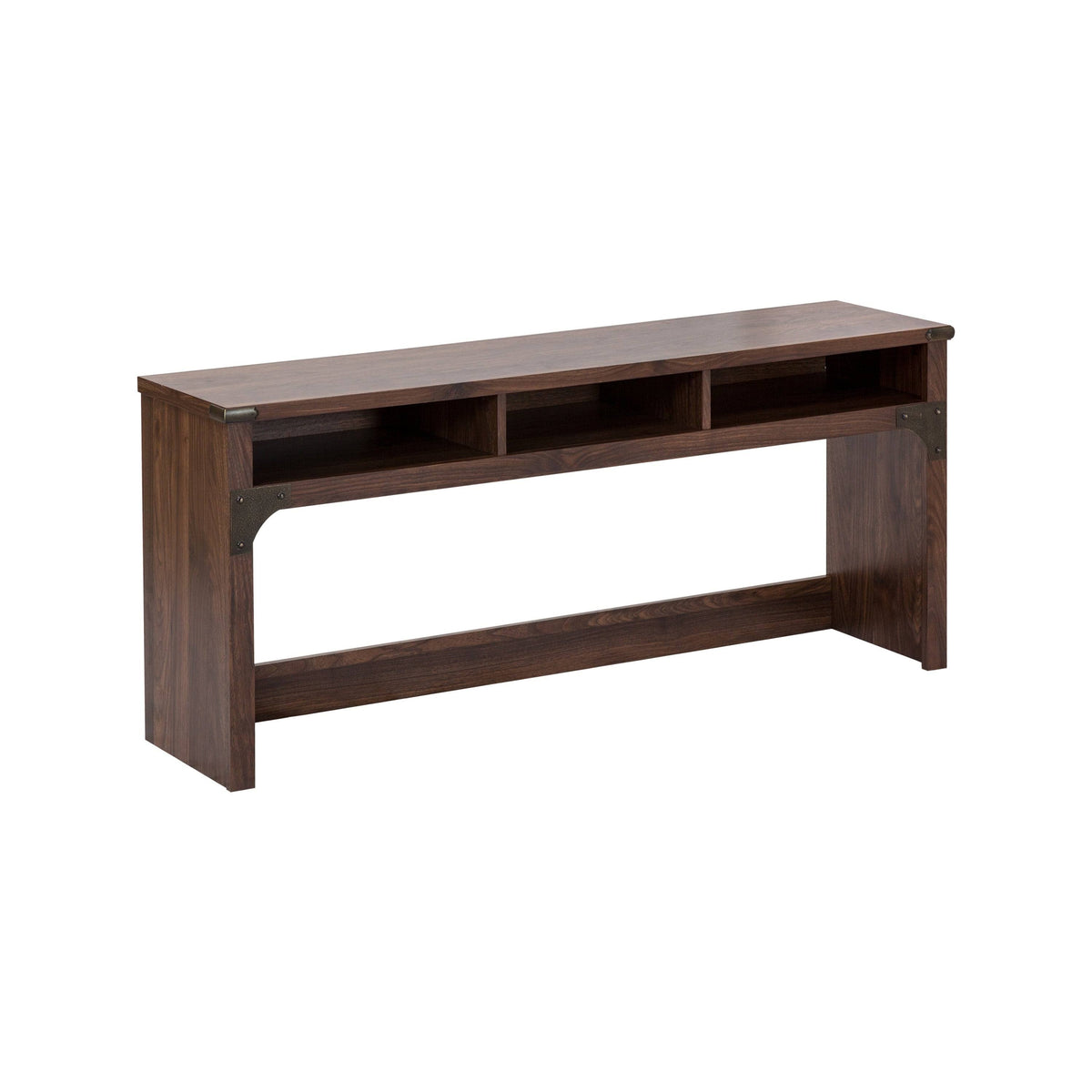 Walnut 53-inch Wood Desk Hutch A368