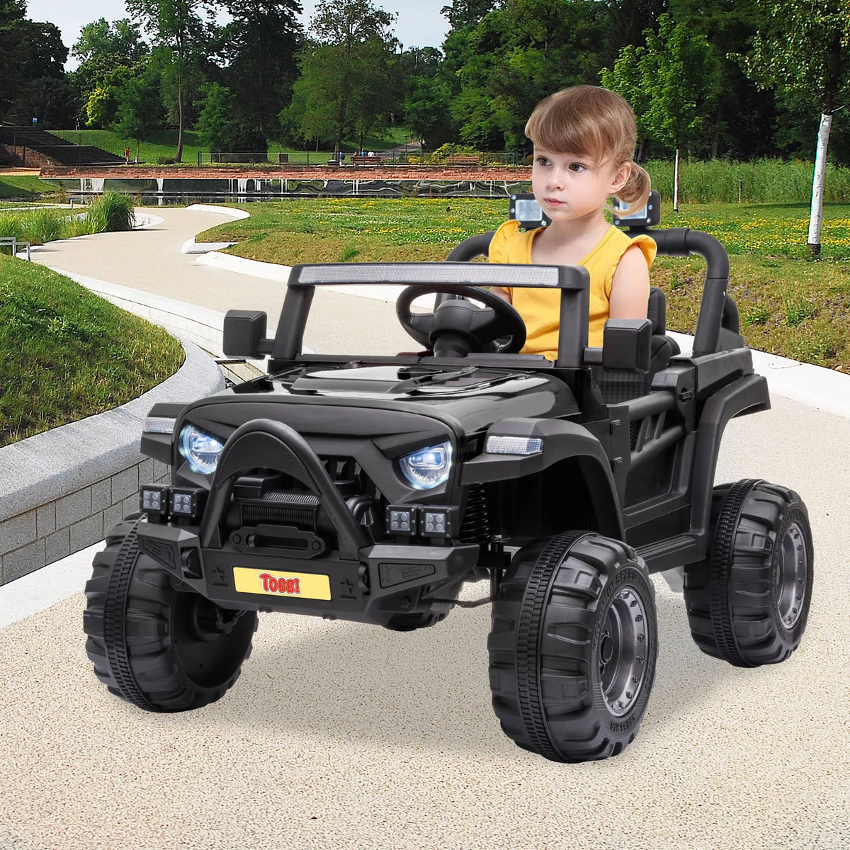 12V Battery Powered Ride on Truck Car Black X6570
