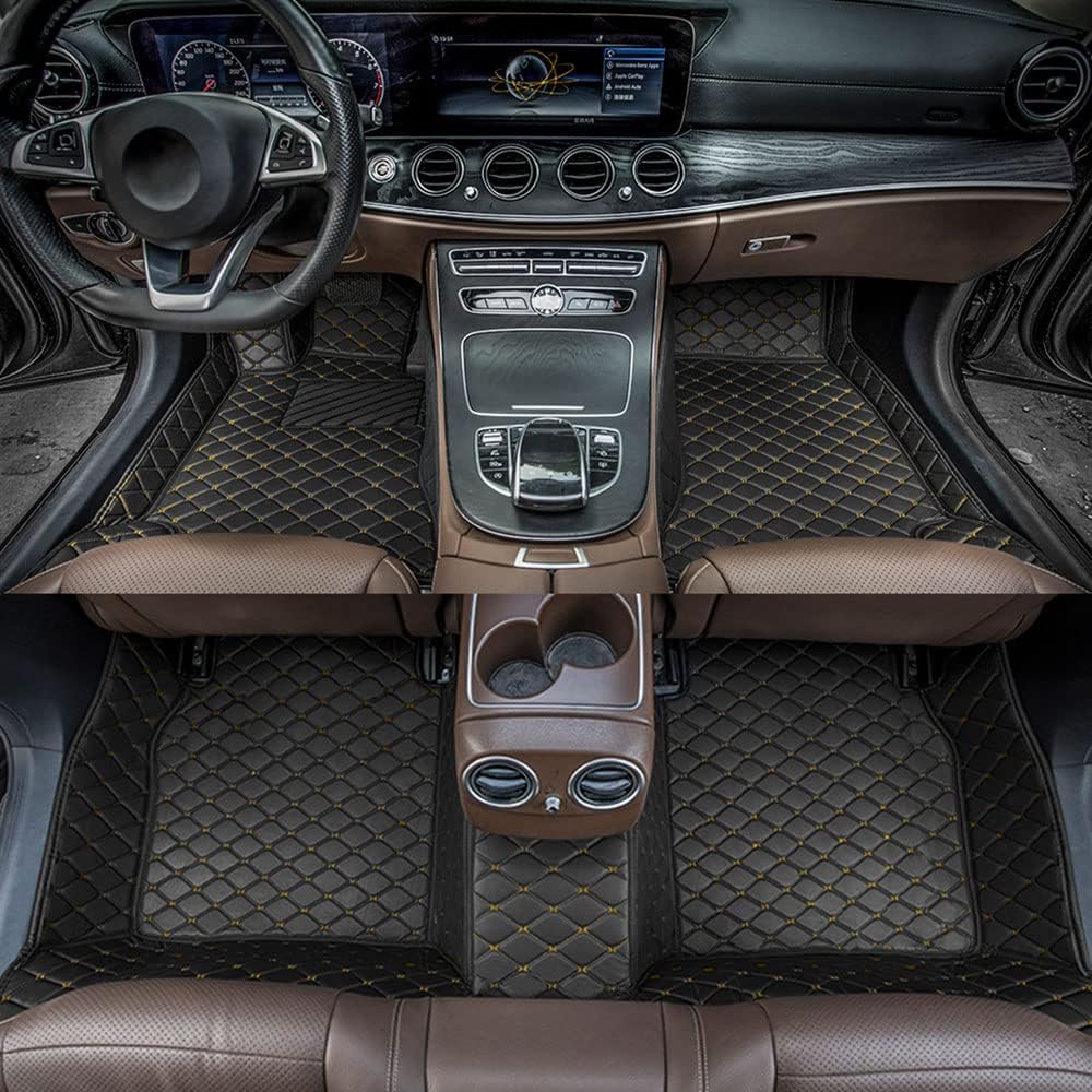 All Weather Non-Slip Leather Car Floor Liners E8061