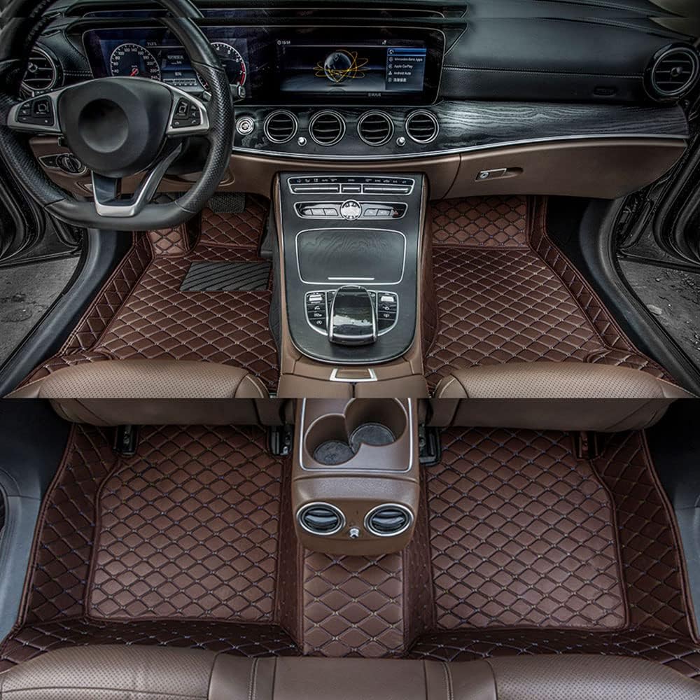 All Weather Non-Slip Leather Car Floor Liners E8061