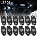 White 12PCS Waterproof LED Rock Lights N9550