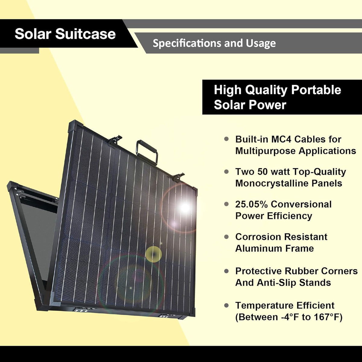 Solar Power Station with 100W Foldable Solar Panel E7382