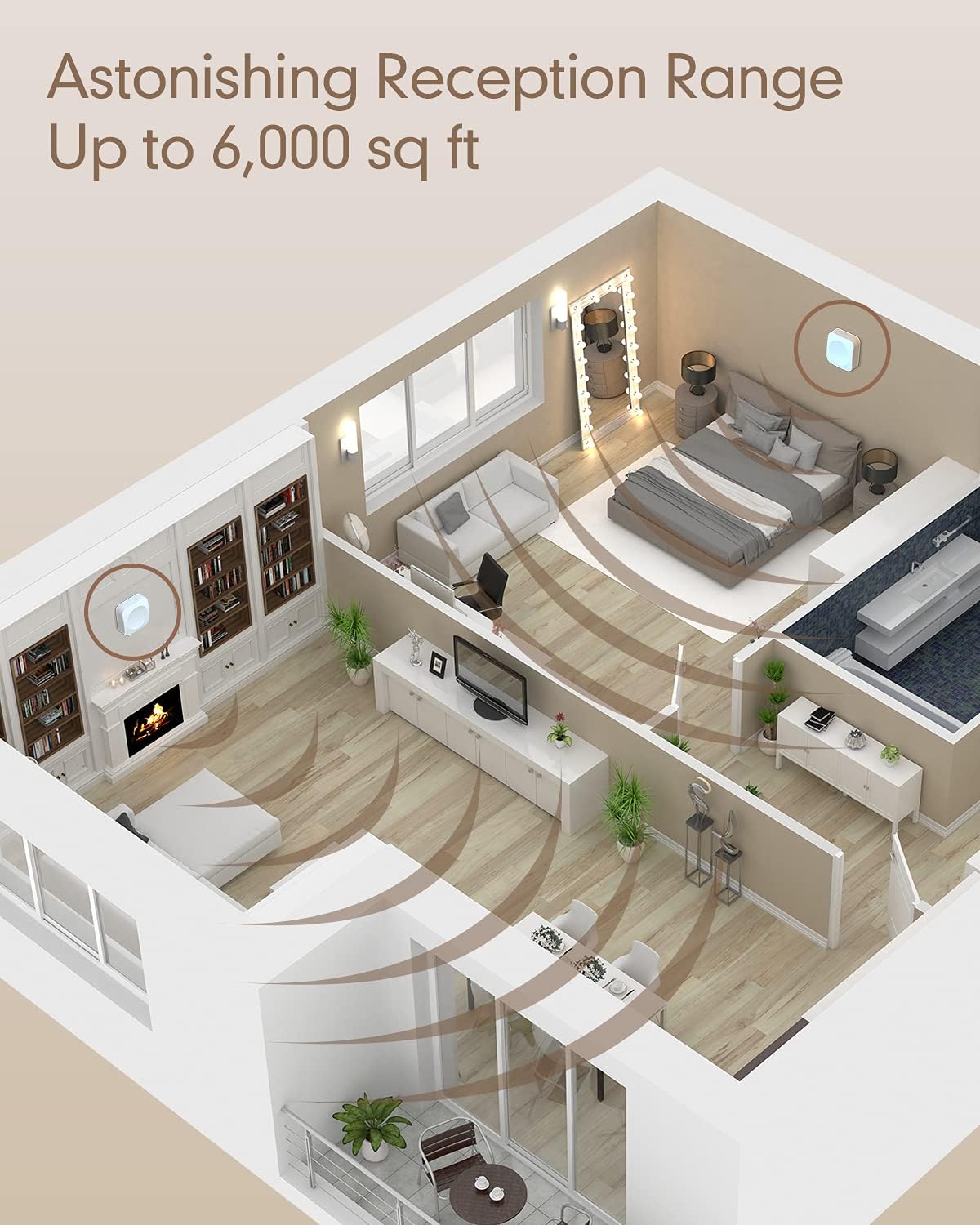 Cell Phone Booster for Home with 2 Indoor Antennas P9346