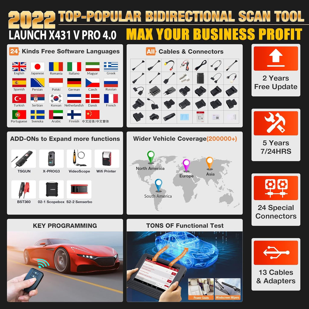 Bidirectional Full System Automotive Diagnostic Scanner V235