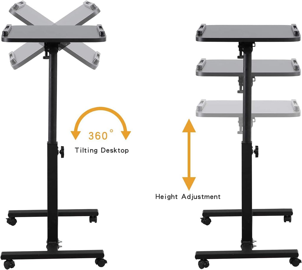 Adjustable Overbed Bedside Table with Wheels C70252