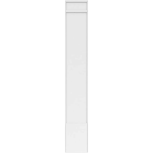 Plain PVC Pilaster with Decorative Capital & Base (Pair) K6041