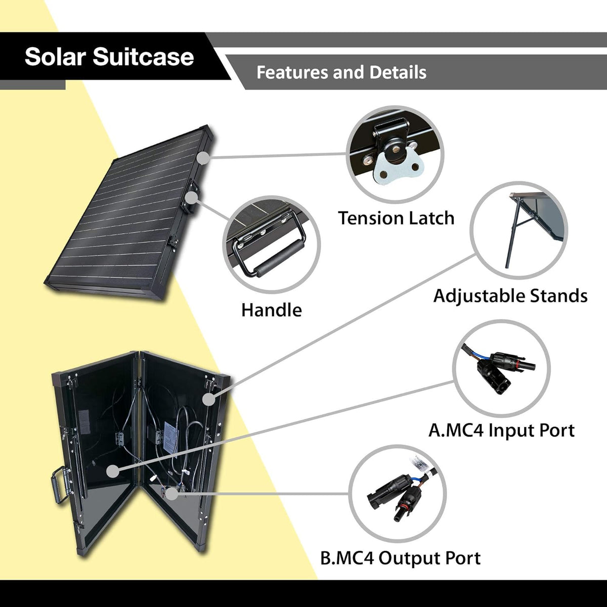Solar Power Station with 100W Foldable Solar Panel E7382