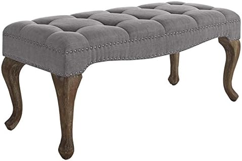 Linen Nailhead Bedroom Bench F50538