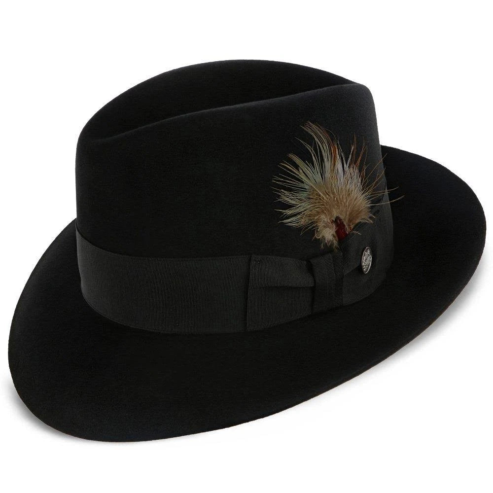 Beaver Fur Felt Fedora Hat F8598