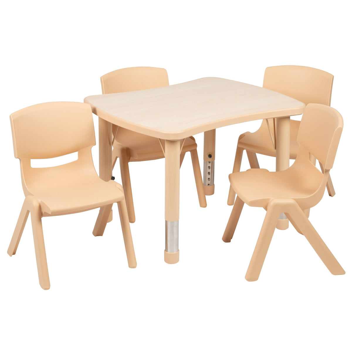 Blue Height-Adjustable Plastic Activity Table Set Y271