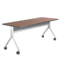 72 inch x 30 inch Cherry Top Grey Steel Frame Rectangle Table F231