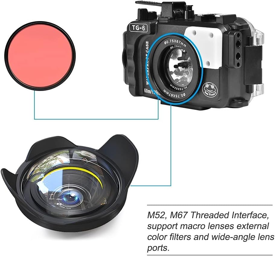 60m Underwater Camera Housing Diving Case C20891
