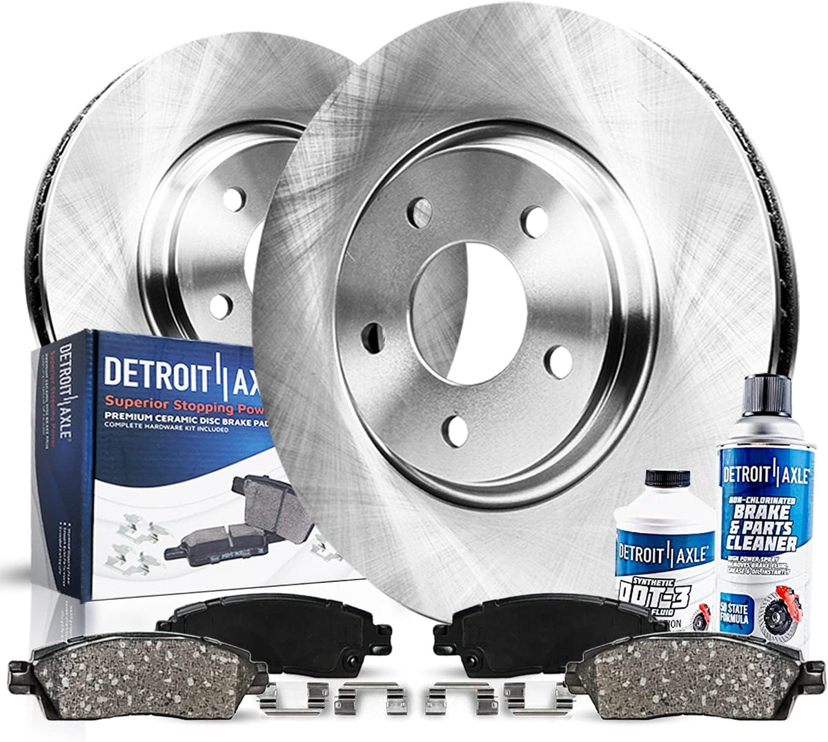 281mm Front Disc Rotors + Brake Pads 6pc Set I804525