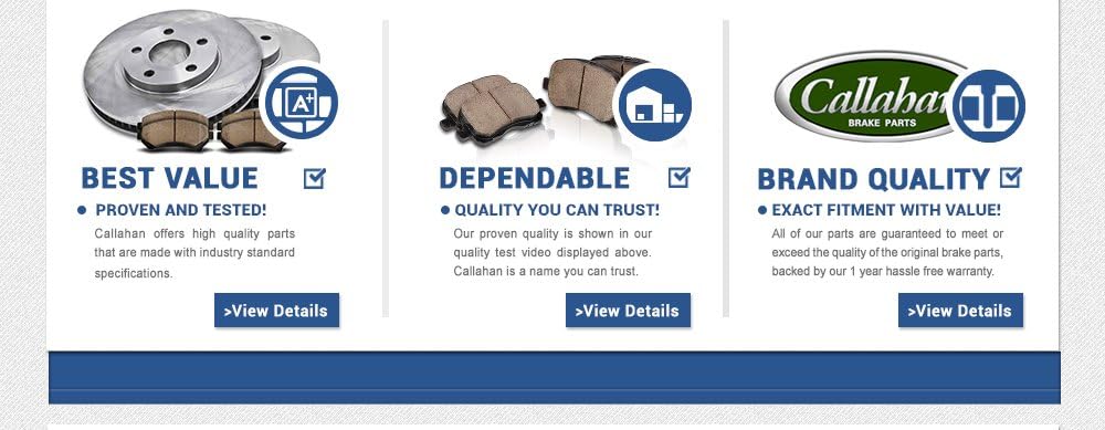 296mm 5 Lug 2 Rotors Ceramic Brake Pads Clips D22926