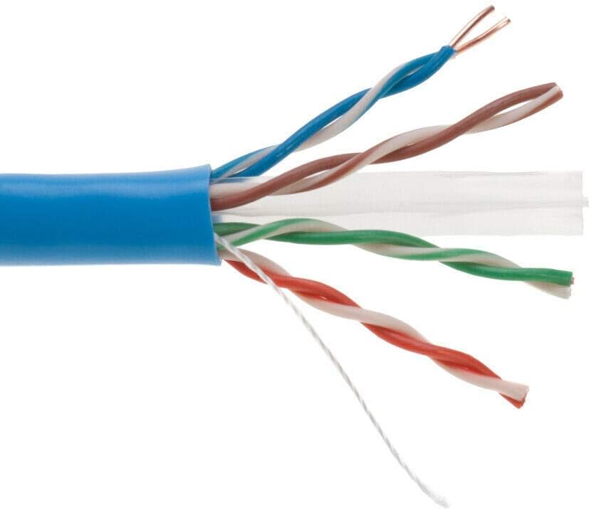 Cat6A 1000 Foot Solid Bare Copper 23AWG 4 Pair UTP Ethernet Cable White Z869