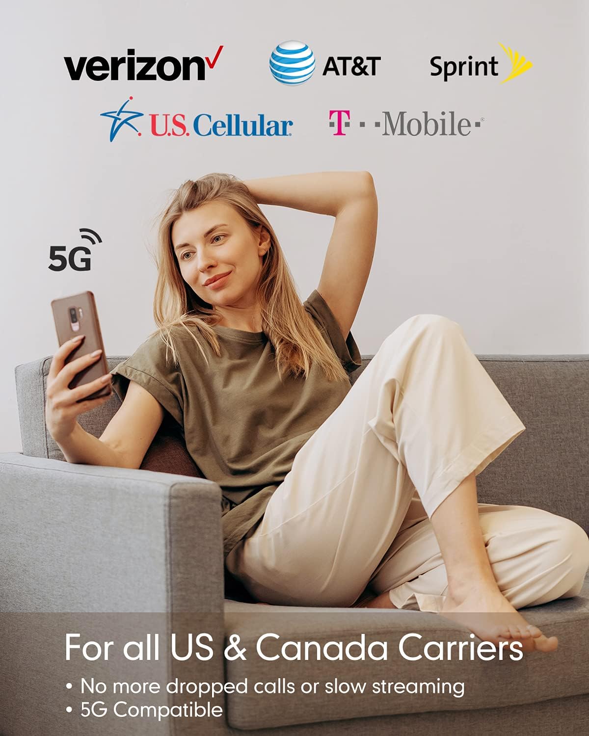 Cell Phone Booster for Home with 2 Indoor Antennas P9346