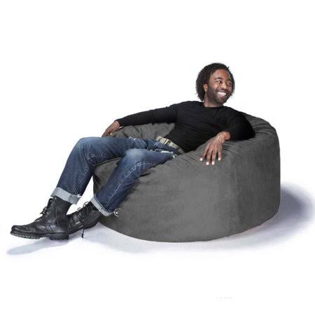 MicroSuede Charcoal Large Classic Bean Bag R87507