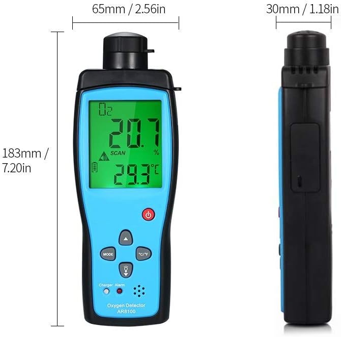 Oxygen Gas Meter Digital O2 Tester R79522