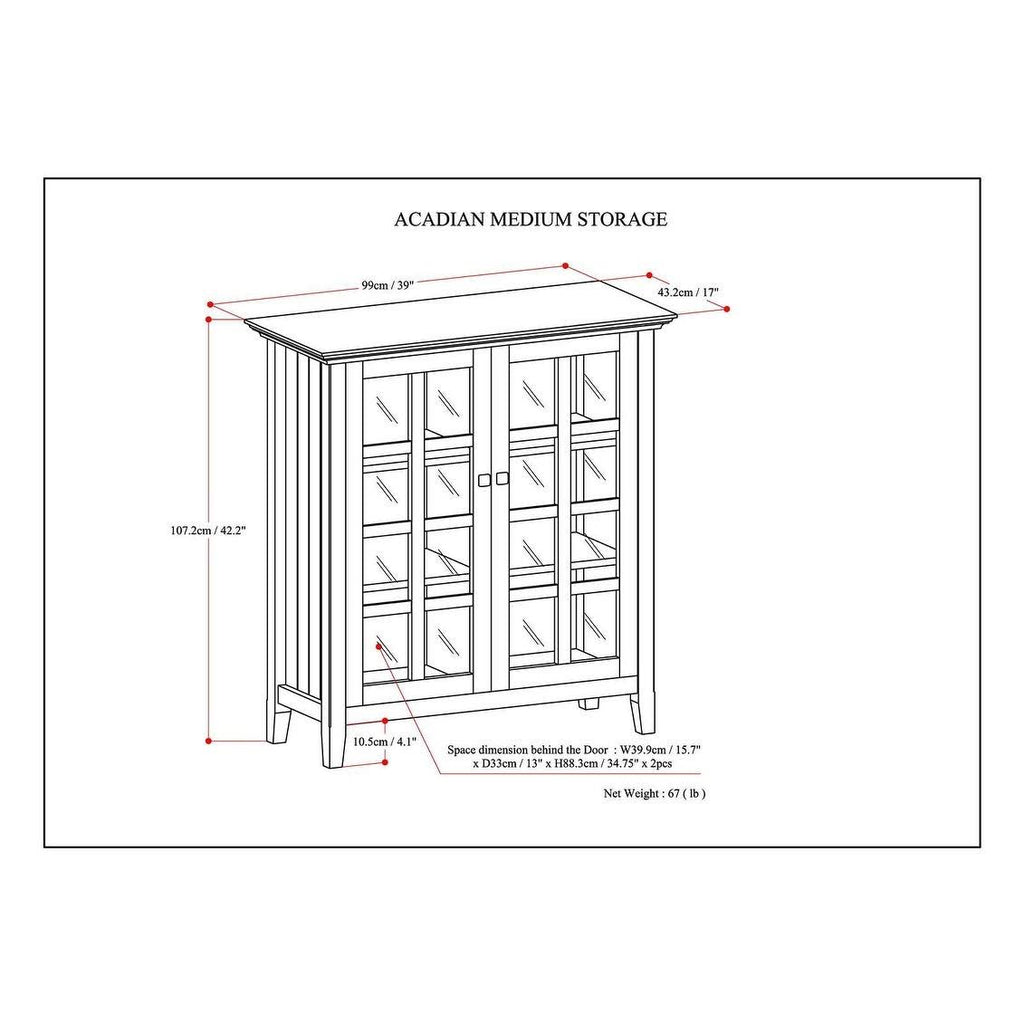 Solid Wood Storage Cabinet J11338