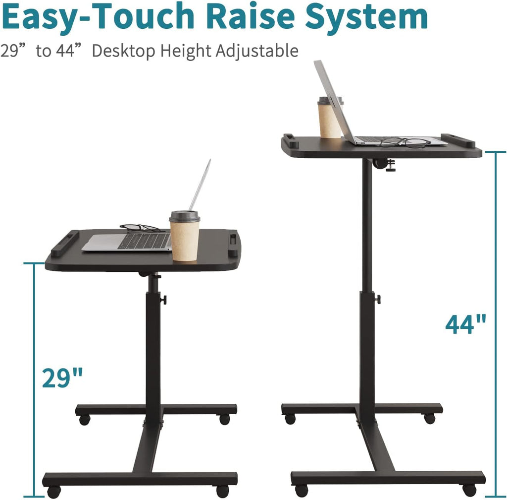 Adjustable Overbed Bedside Table with Wheels C70252