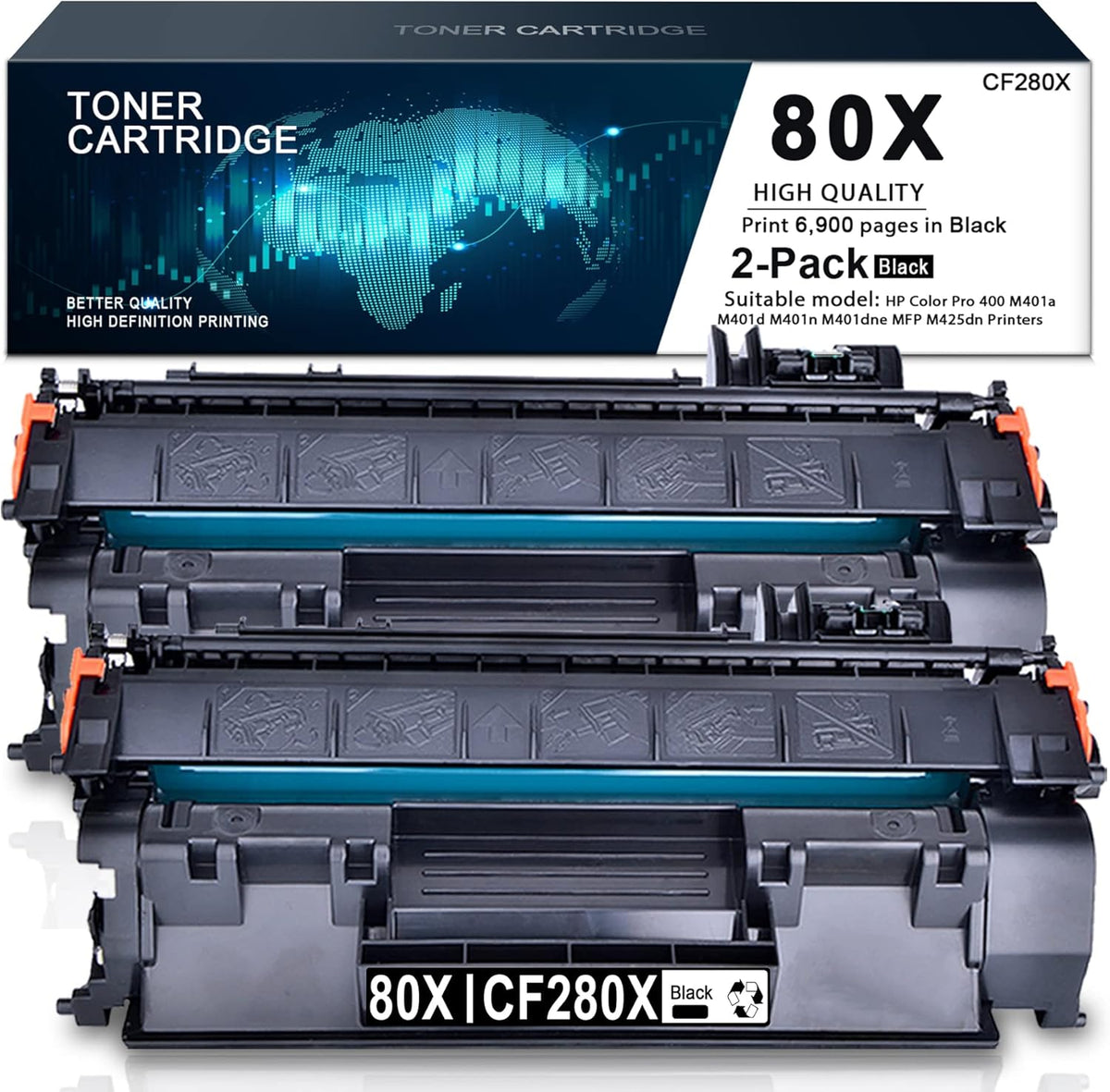Compatible Toner Cartridge 2 Pack Black O7953