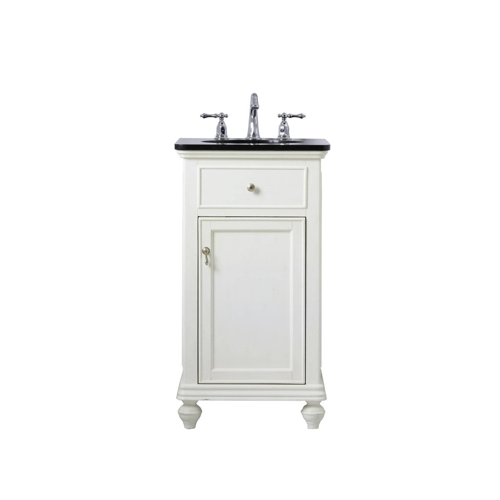 Grey 18 inch Bathroom Vanity Cabinet Set with Granite Top T2343