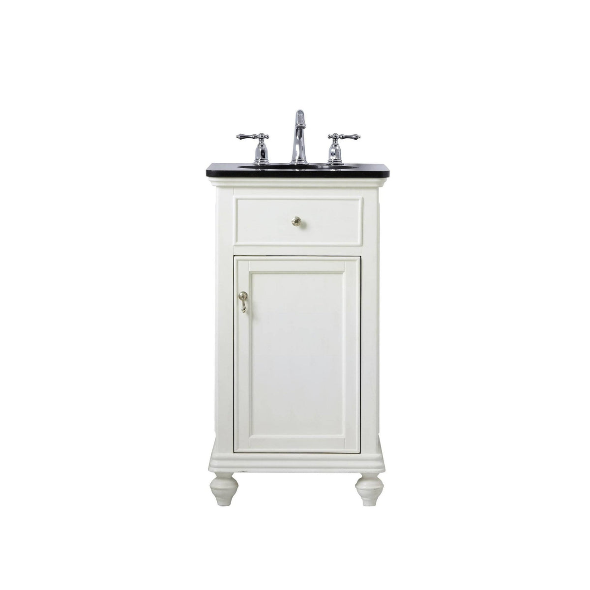 Grey 18 inch Bathroom Vanity Cabinet Set with Granite Top T2343