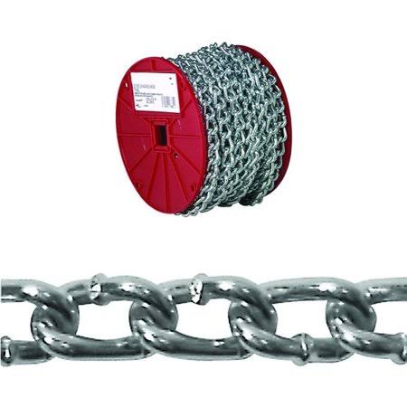 Twist Link Machine Chain 2/0 by 70 Feet Zinc Plated Steel E32593