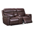 Brown Leather Loveseat F43521
