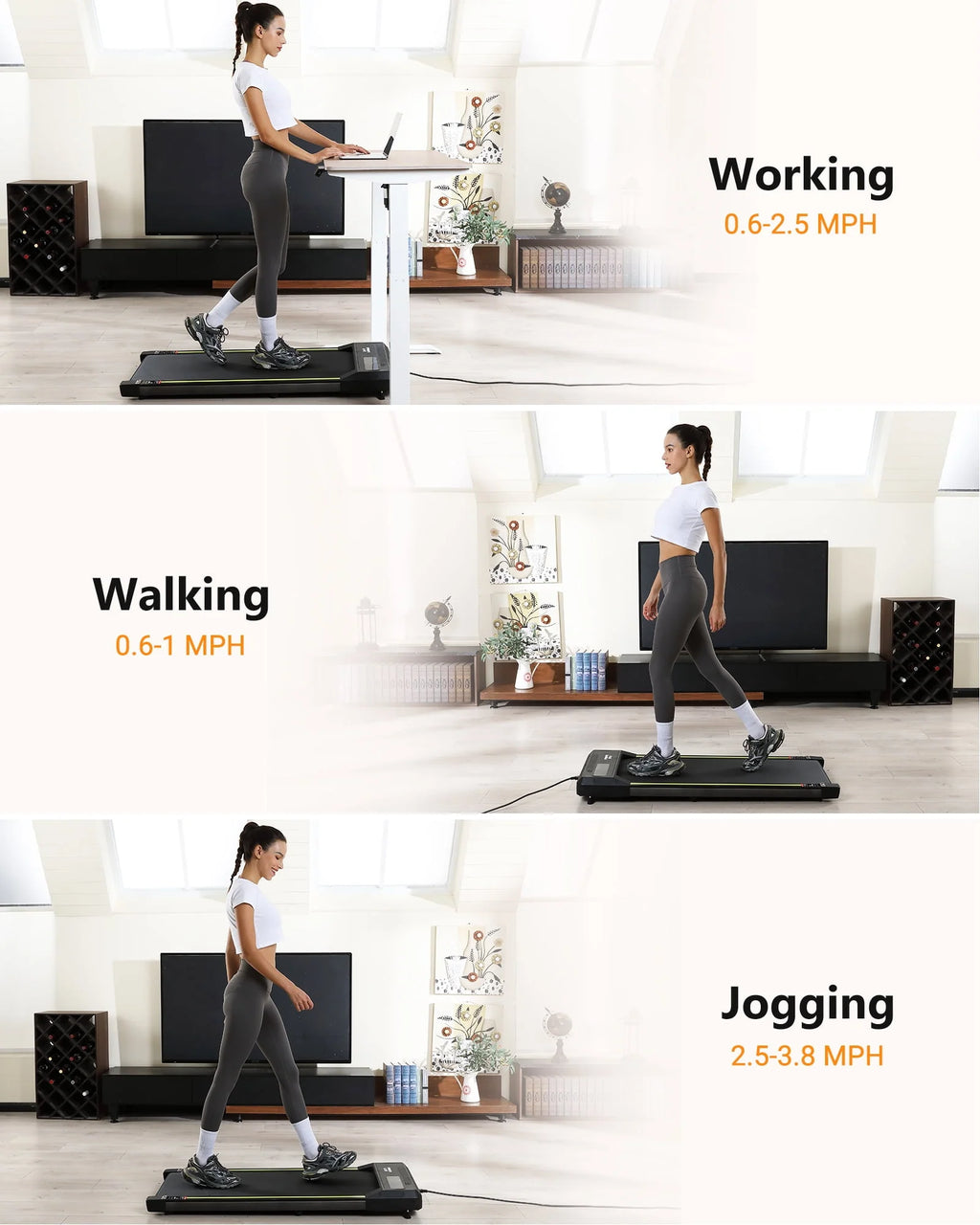 Walking Pad Treadmill 265 lb Capacity with LCD Display M428