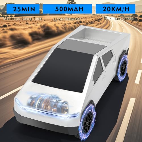 Remote Control Pickup Truck 1/24 Scale Rechargeable Blue H43886
