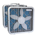 White 3 Speed Air Purifier Box Fan 2 Pack I839492