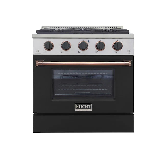 30 Propane Gas Dual Fuel Range in Black F137