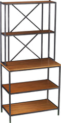 Black Two-Tone Bakers Rack D726967