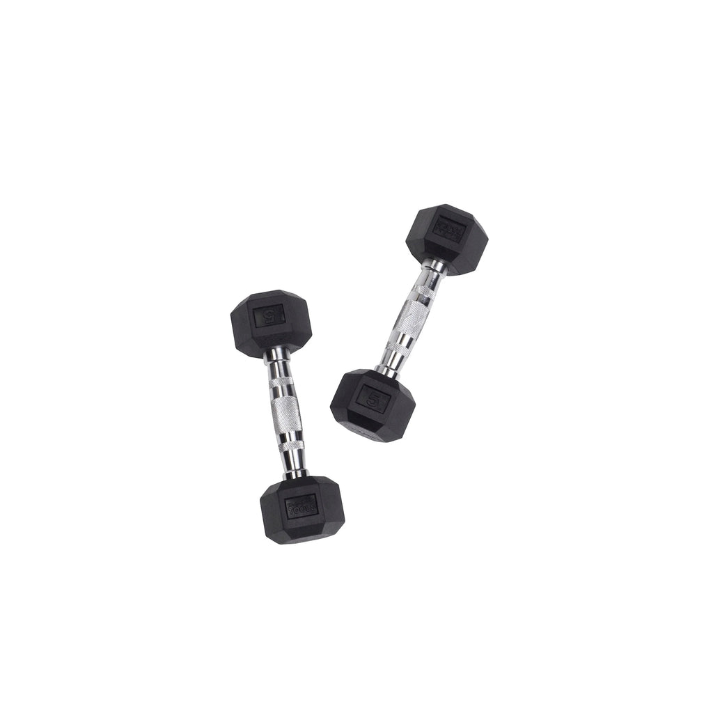 60 lbs. Rubber Hex Dumbbell Set A618