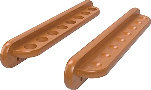 Solid Oak Wall Mounted Pool Cue Rack, Holds 8 Cues R4856