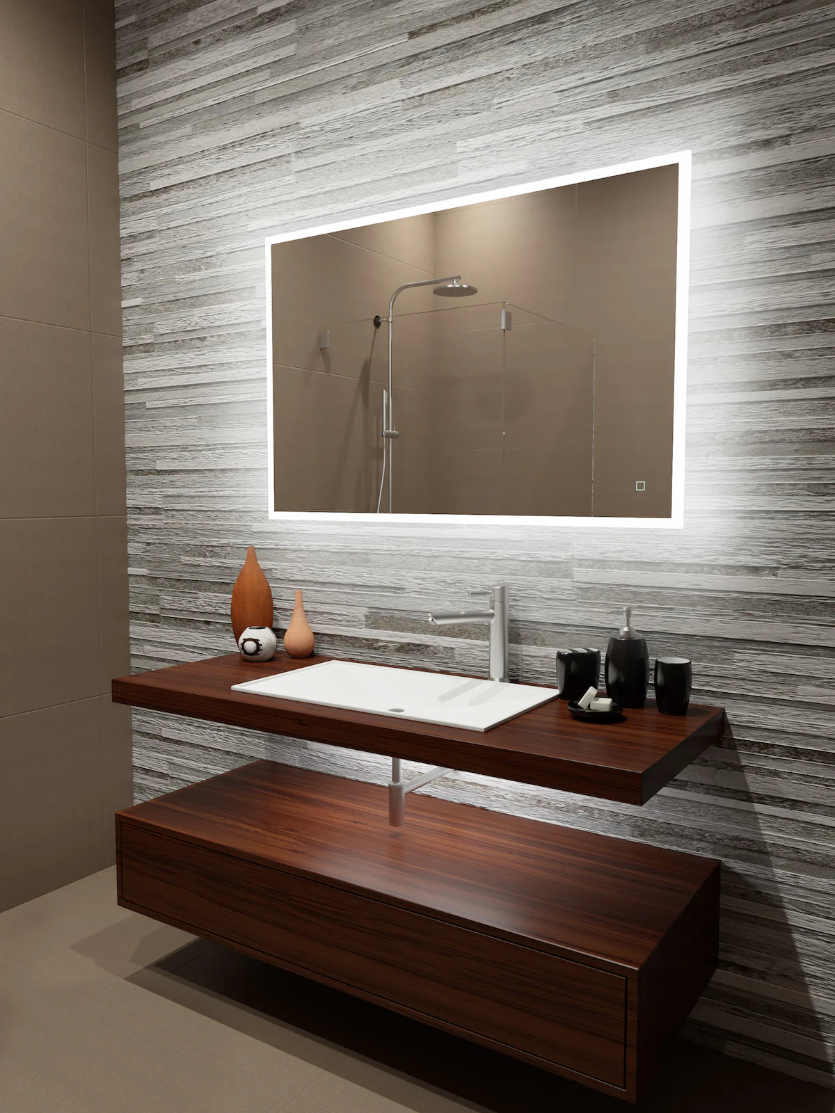 48 x 32 Rectangle Edge Lit Mirror Y4243