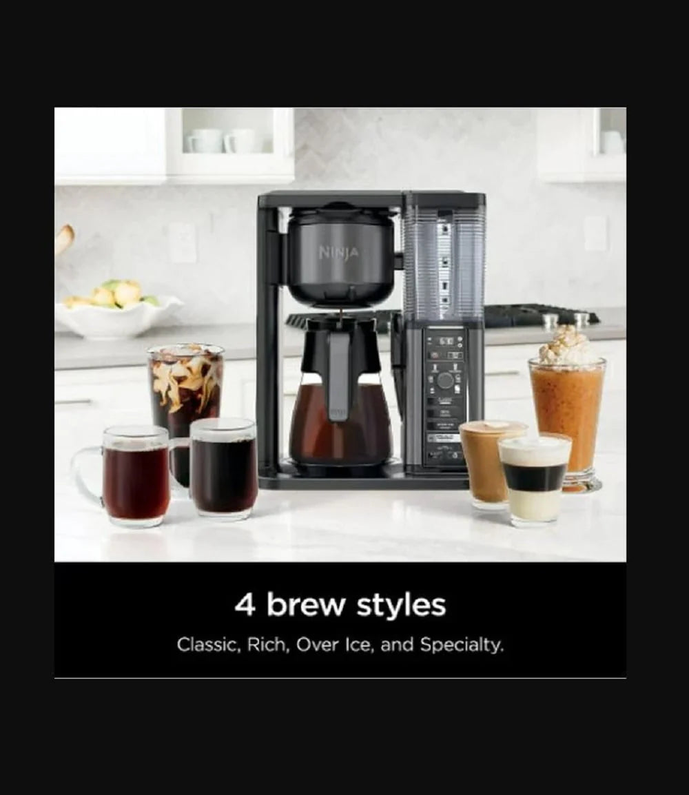 Specialty Coffee Maker with Frother and Glass Carafe S4407