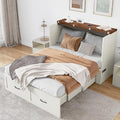 Full Size Black Wood Murphy Chest Bed with Drawer O962999
