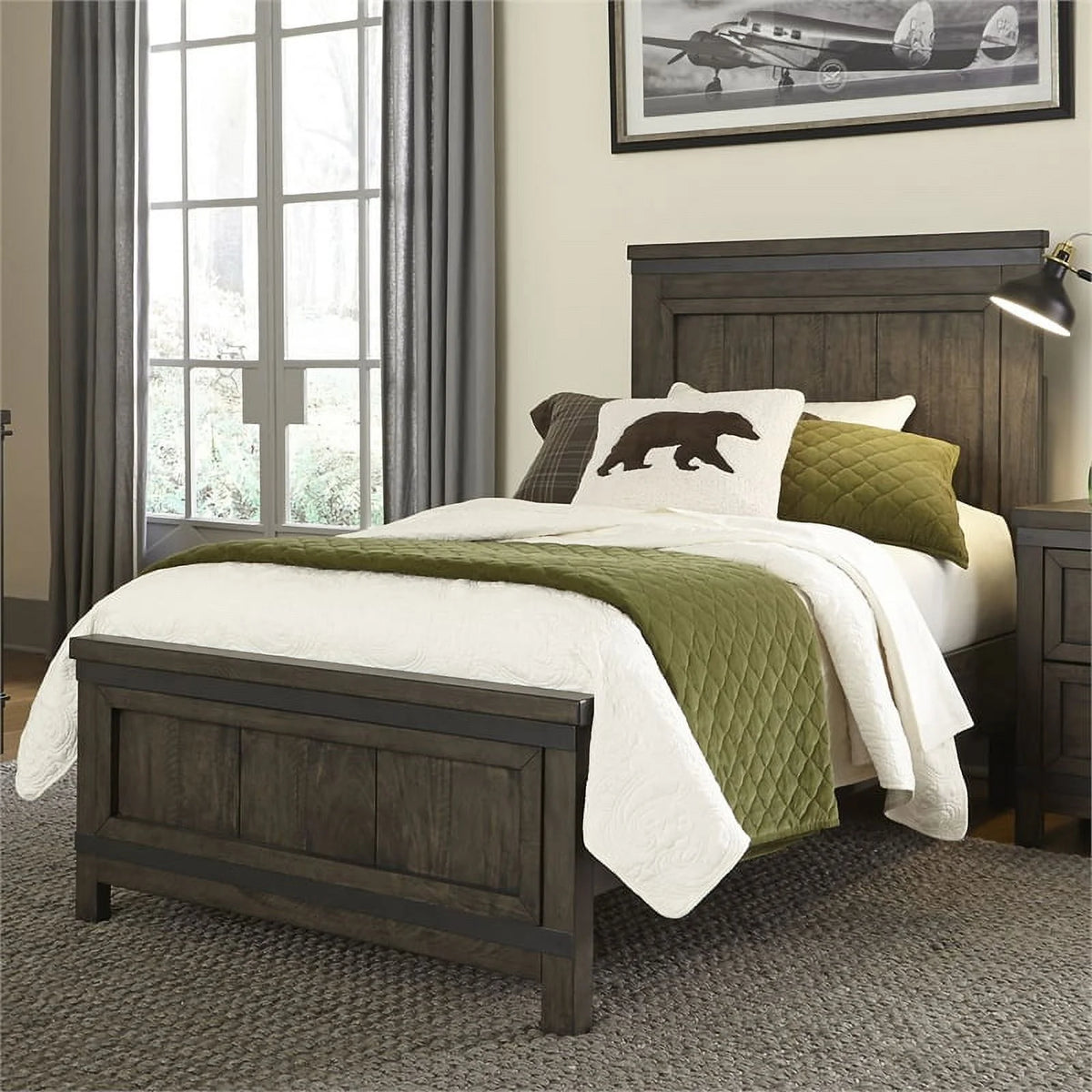 Dark Gray Twin Panel Bed G92322