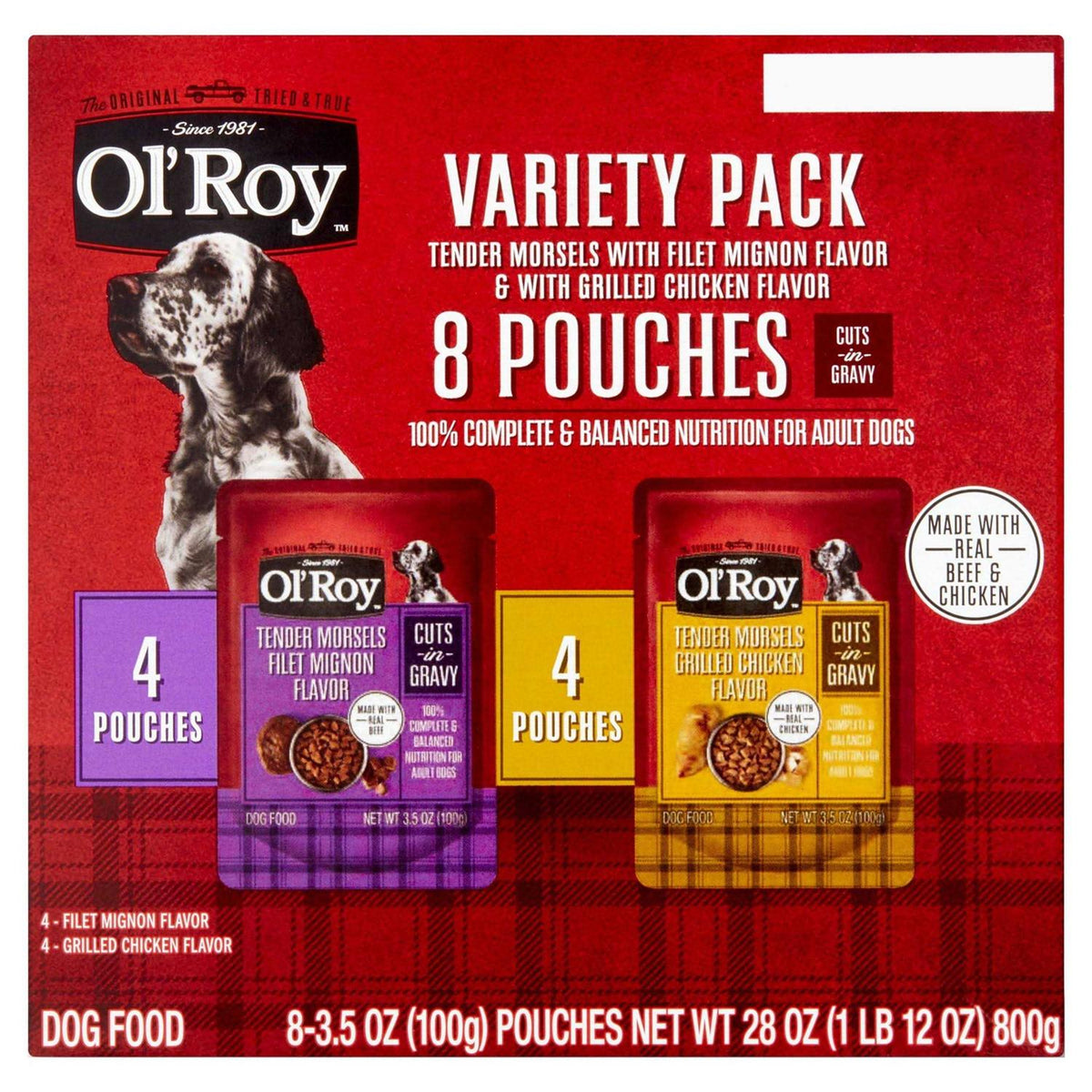 Cuts in Gravy Wet Dog Food Variety Pack O3089